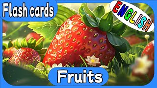 【英語で果物フラッシュカード】Kids Flashcards  Fruits in English ０歳から3歳向け知育フラッシュカード [upl. by Tertias]