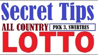 How to win Lottery  Pick 3Swertres and 3 Digits Lotto Secret Tips to Hit Straight 100 Everytime [upl. by Goldston257]