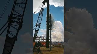 Diesel Hammer  Pile Driving  PHC Pile [upl. by Kimberlee]