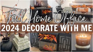 2024 FALL DECORATE WITH ME  HOME OFFICE  Creating a COZY and WARM ENVIORNMENT that I want to be in [upl. by Merrick]