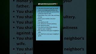 THE 10 commandments shorts youtubeshorts youtube viralvideo 10commandments trending [upl. by Hartman]