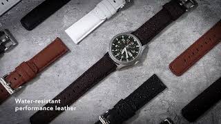 Barton Watch Bands Pittards® Performance Leather Watch Band Collection [upl. by Irollam593]