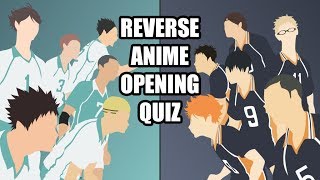 Reverse Anime Opening Quiz 2  10 Openings [upl. by Aikas]