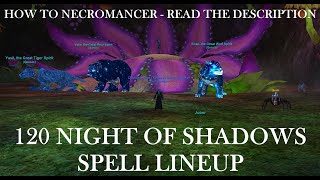 Night of Shadows  120 Spell Line Up and Casting Order  How to EverQuest Necromancer [upl. by Nivlam]