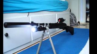 crosman 1077 with silencer and reddot [upl. by Ahsenot]