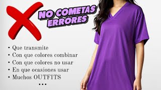 VESTIDO MORADO ➤ Como combinar y vestir  muchos OUTFITS para mujer [upl. by Masson105]