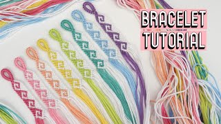 Greek Wave Bracelet Tutorial CC  Friendship Bracelets [upl. by Reggie]