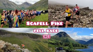 Running up Scafell Pike  the highest mountain in England  Scafell Pike fell race 2022 [upl. by Aicia]