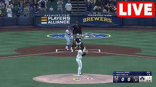 MLB LIVE🔴 New York Mets vs Milwaukee Brewers  NL Wild Card Game 1  1st October 2024  MLB 24 [upl. by Aluor]