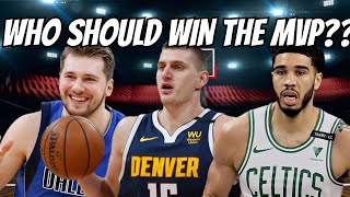 WHO SHOULD WIN THE NBA MVP TROPHY [upl. by Oniluap97]