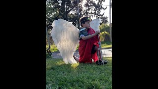 Alas de Angel 100 recicladas  tutorial  Cosplay San Miguel Arcangel [upl. by Eirotal]