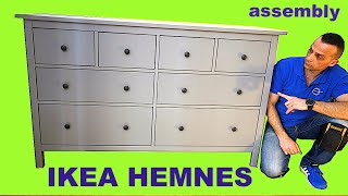 IKEA HEMNES 8 drawer dresser assembly [upl. by Gunthar]