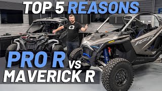 HEADTOHEAD POLARIS RZR PRO R vs CANAM MAVERICK R SHOP TALK EP 38  Polaris Off Road Vehicles [upl. by Gusti]