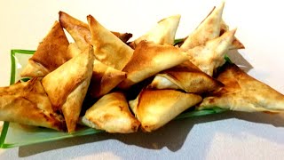 Baked Samosa with Filo Pastry  Healthy Snack የምስር ሳንቡሳ [upl. by Ellehcar]