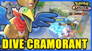 DIVE  HURRICANE BUILD Is SO STRONG The NEW CRAMORANT Meta  Pokemon Unite [upl. by Wylen]