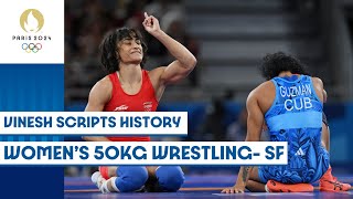 🇮🇳 Vinesh storms in womens wrestling freestyle 50kg final  Paris 2024 highlights [upl. by Ottinger]