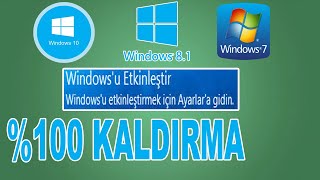 Windowsu Etkinleştir Yazısını Kaldırma [upl. by Essilevi]