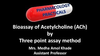 Bioassay of Acetylcholine ACh by Three point assay method [upl. by Dusza]