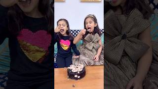 amaira n sara cake kha liya🤣😜 thegeetagurjar shorts [upl. by Blaze509]