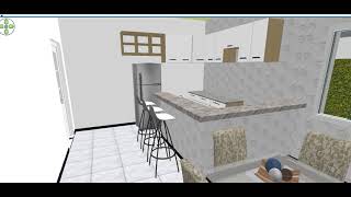 Projeto de interior casa bem articulada feito no Sweet home 3D [upl. by Riaj]