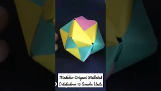 How to make a Modular Origami Stellated Octahedron in 12 Sonobe Units  Tutorial for Beginners [upl. by Steinke]