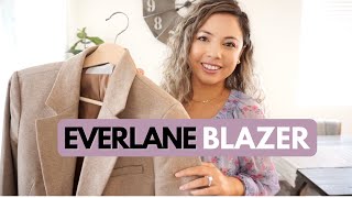 EVERLANE Oversized Blazer Review  Tryon  How to Style an Oversized Blazer [upl. by Bush]