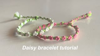 How to make daisy bracelet  yarnivora [upl. by Tomi819]