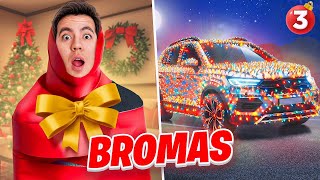 24 HORAS DE BROMAS ENTRE HERMANOS  VLOGMAS 3 [upl. by Auqenes]