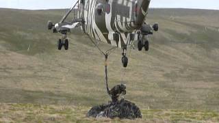 Ten Tors Seaking helicopter load lift [upl. by Shuma]