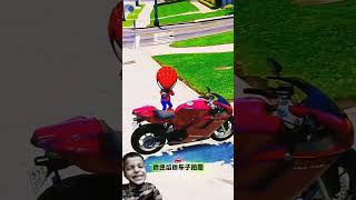 Spiderman Ki Bike Le kar Bhag Gaye Beamng shorts gaming spiderman bikelover cartoon bike [upl. by Enaira]