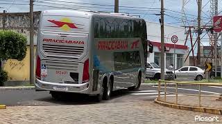 Vissta Buss DD da Piracicabana fazendo Adamantina x São Paulo na rodoviária de Garça [upl. by Monafo32]