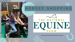 National Equine Show Shopping  GUEST RIDERS PIGGY MARCH AND ESME [upl. by Enylcaj]