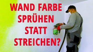 Wandfarbe sprühen statt streichen Erfahrungen 🤔Was ist besser sprühen oder streichen [upl. by Acilegna44]