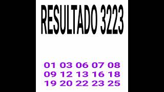 RESULTADO DA LOTOFACIL 3223 [upl. by Lucania577]