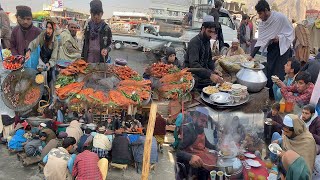 Morning Food in Afghanistan  BreakFast in Kabul  street food in Afghanistan [upl. by Shirk]