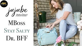 JuJuBe Dr BFF Diaper Bag  MBoss Stay Salty  Review amp Packing Video [upl. by Nodnek685]