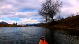 UpTheRiverWithAPaddle KAYAKING Okanagan River  Skaha Lake Feb17th2013 [upl. by Ednalrim]