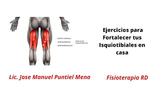 Ejercicios para fortalecer tus isquiotibiales en casa Fisioterapia RD [upl. by Lau628]