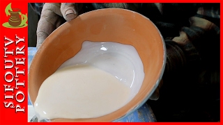 Pottery glazing for Beginners  How to Glaze a Pottery Bowl [upl. by Annoyt]