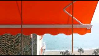 Toldo con sensor de viento por movimiento en Alicante [upl. by Long]