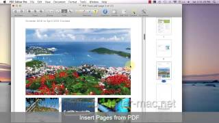 PDF Editor Mac How to DeleteExtractInsertCropRotate Pages in PDF document [upl. by Ahsinrac]