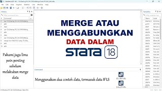 MENGGABUNGKAN DATA DI STATA Dua Contoh Dataset [upl. by Ettenig]