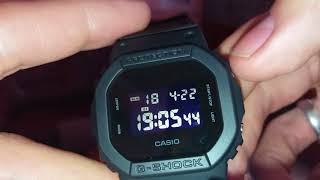 Setting Casio GShock DW5600BB manual 3229 [upl. by Zurheide]