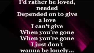 Just Dont Want To Be Lonely Lyrics  RONNIE DYSON [upl. by Ramma]