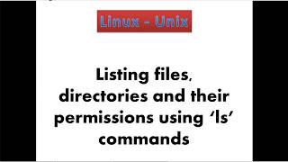 6 Linux  List files directoris and permissions using quotlsquot commands [upl. by Erihppas]