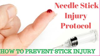 Needle Stick Injury Management Preventing Sharp Injuries In Nursing  Post Exposure Prophylaxis [upl. by Tdnerb]