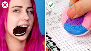 10 Awesome School Hacks That Are Simple But Handy DIY School Crafts And More [upl. by Eniagrom]