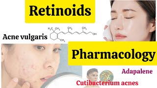 Retinoids Pharmacology  Acne Vulgaris  Tretinoin Adapalene [upl. by Kciderf184]