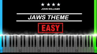 JAWS Theme Easy Piano Tutorial [upl. by Libna886]