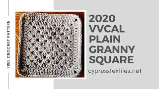 VVCAL 2018 Week 1 Crochet Motif Plain Granny Square [upl. by Yerot807]